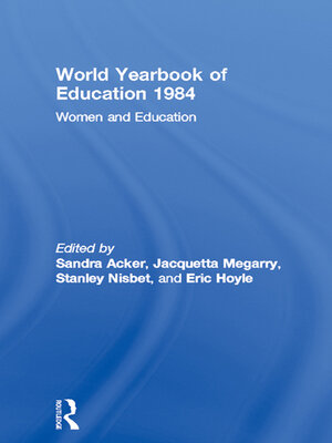 cover image of World Yearbook of Education 1984